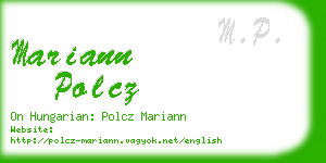 mariann polcz business card